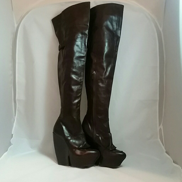 vera wang thigh high boots